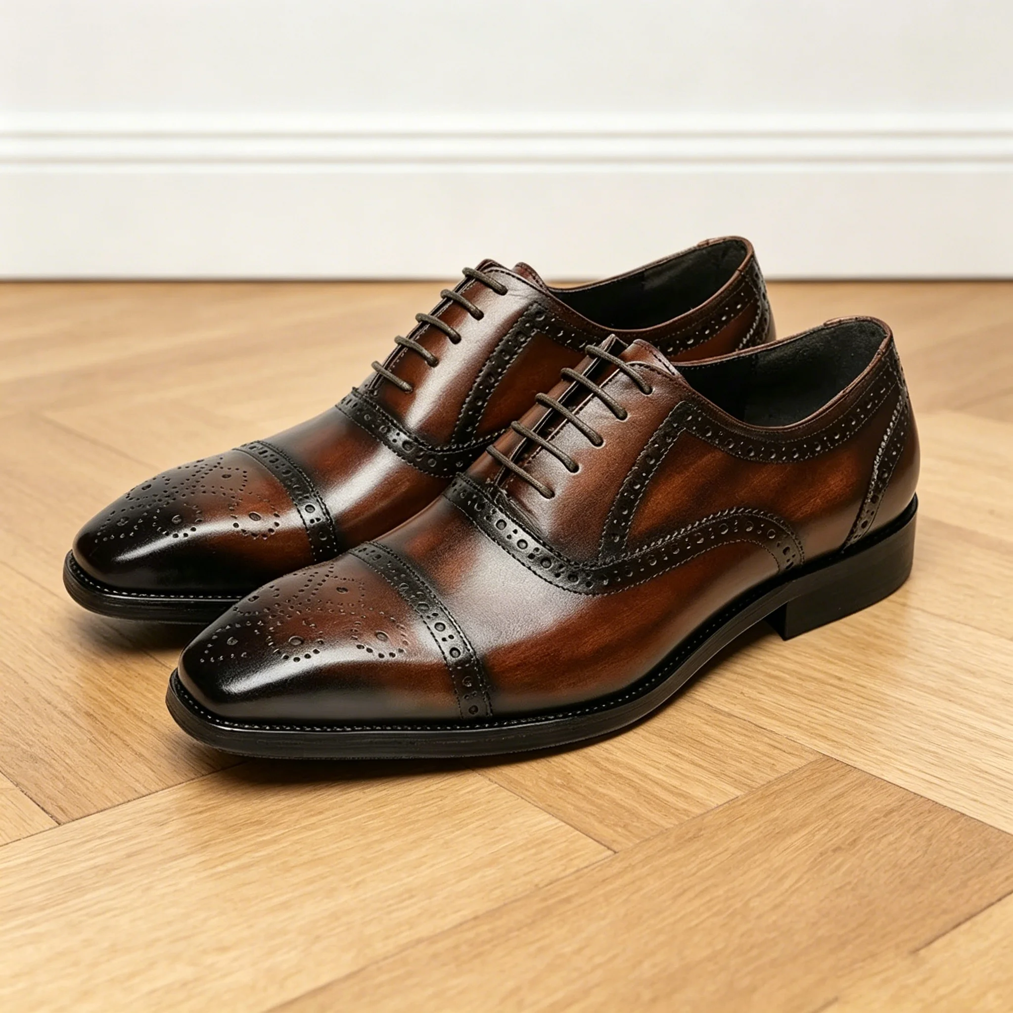 mens genuine leather dress shoes Antonios Business for Men - Brown 1 lb 2 oz Product measurements were taken using size 12 Handmade yellow leather dress shoes