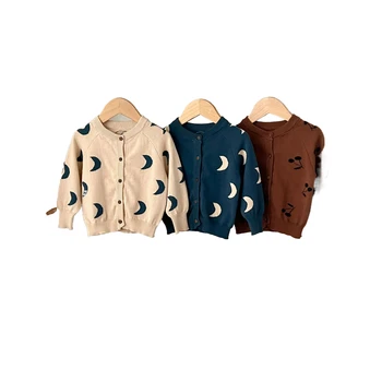 ins new style spring and autumn baby sweater baby boys and girls pure cotton cartoon sweaters cardigan soft baby tops