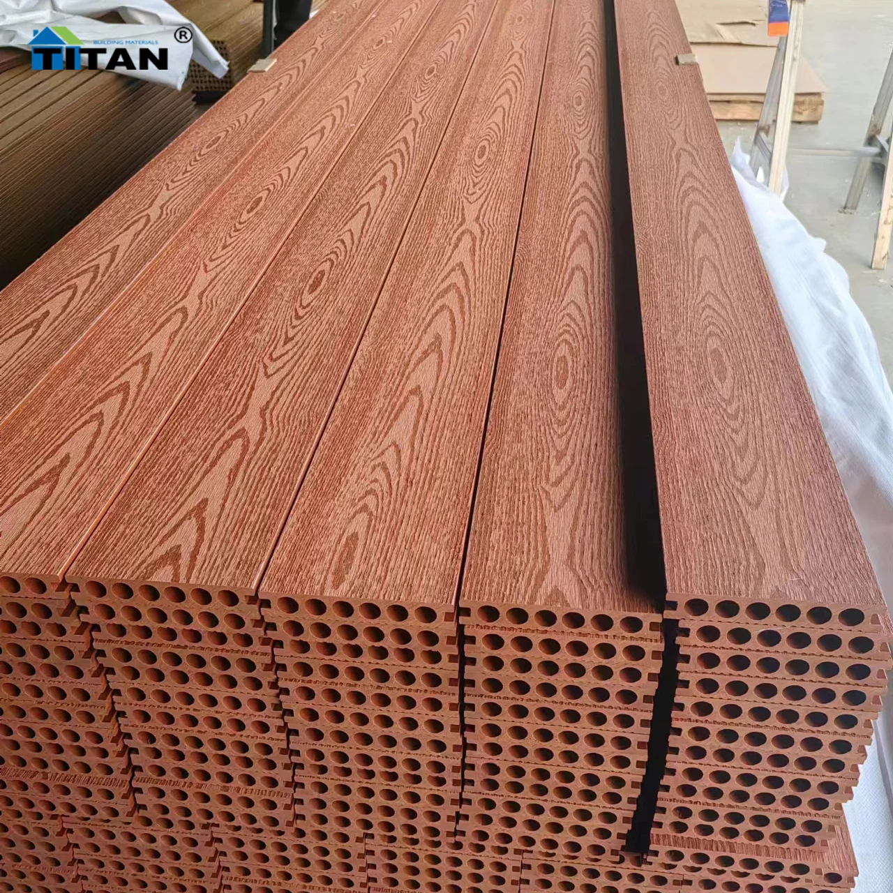 New Technology Wpc 3D Embossed Composite Decking