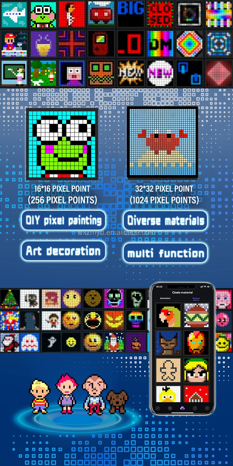 Smart LED Pixel Screen - App Control Programmable Lights