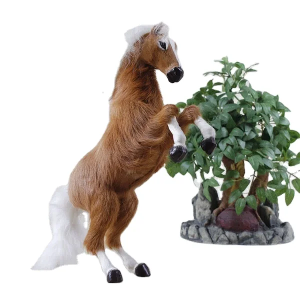Faux Fur High Simulation China Mini Toy Horse