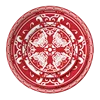 red plate set