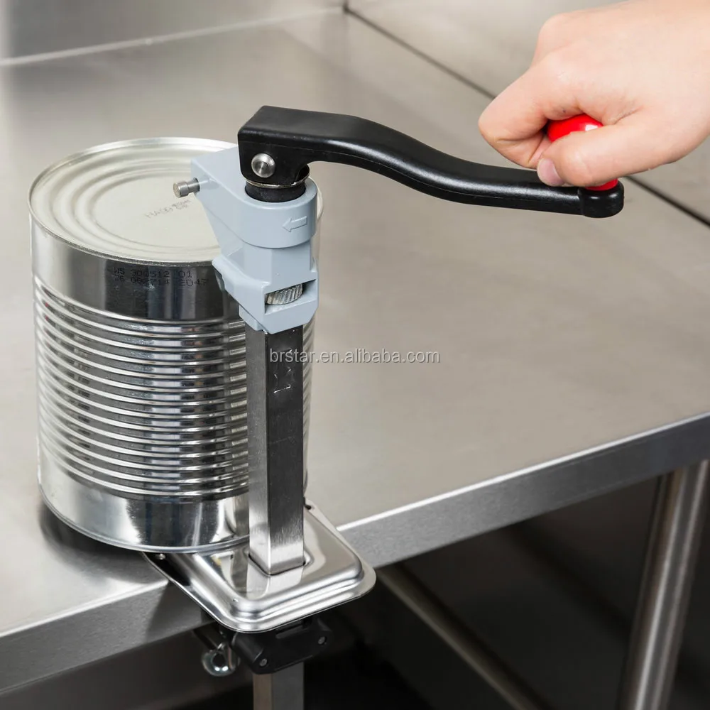 Heavy Duty Commercial Steel Restaurant Food Big Can Opener Manual Table  Mounted