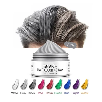 Hair Wax Styling Pomade Silver Disposable Natural Cream Hair Dye for Women Men