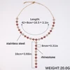 Collana a forma di Y con quadrifoglio - 7
