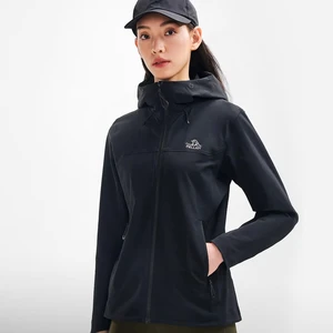 PELLIOT Women's Autumn Winter Soft Shell Jacket Professional Windproof Warm for Hiking Mountaineering Stand Zipper New CORDURA