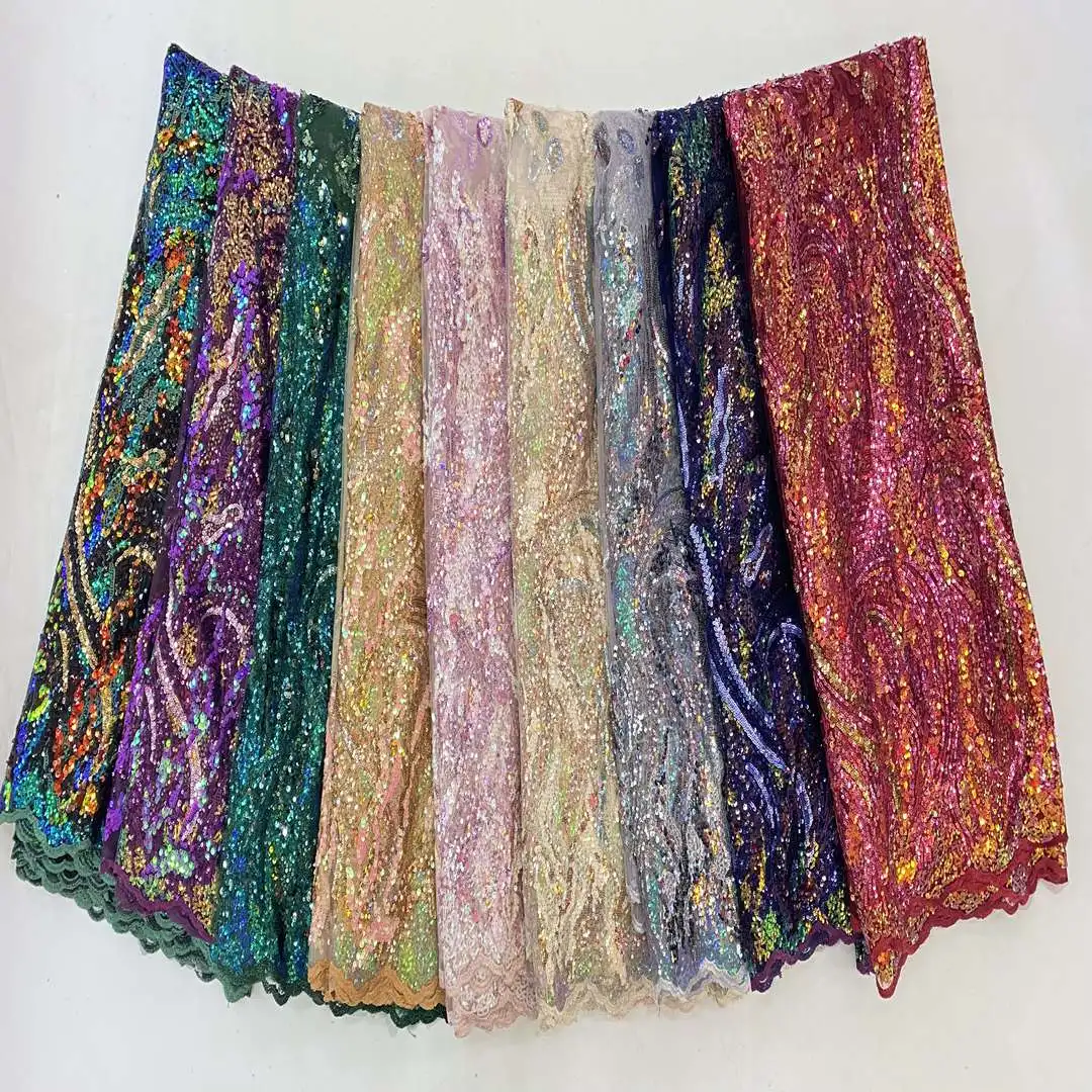 The Bestselling French Tulle Mesh Lace Sequins Sequin Textile Fabric