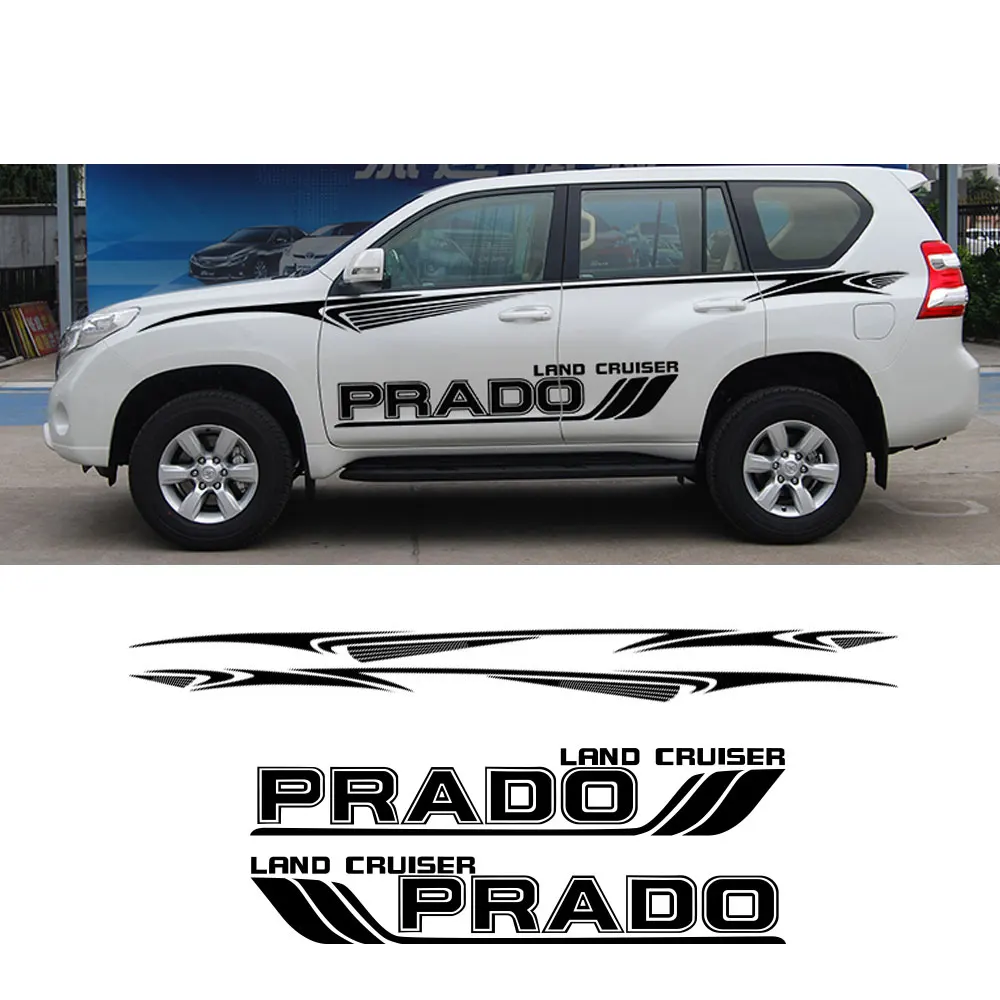 For Toyota Land Cruiser Prado Car Side Door Stickers Suv Side Stripe