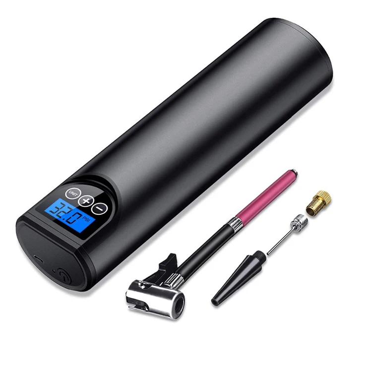 Оптовая продажа, беспроводной электрический портативный воздушный мини-насос для автомобильных шин, воздушный компрессор 12 В с ЖК-дисплеем для накачки автомобильных шин