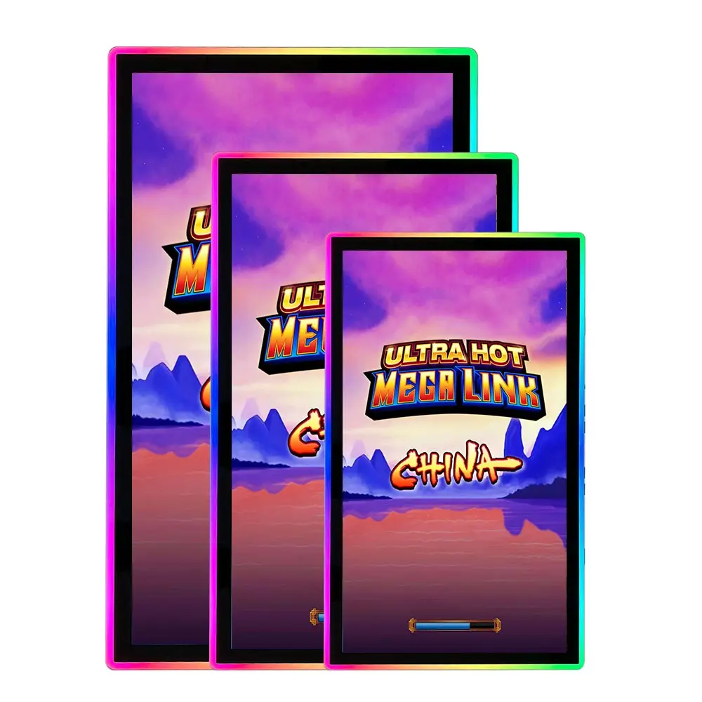 Custom 21 27 32 43 55 Inch Kiosk TouchScreen Display 4k Capacitive Vertical Arcade Game Machine Flat Curved Touch Screen Monitor