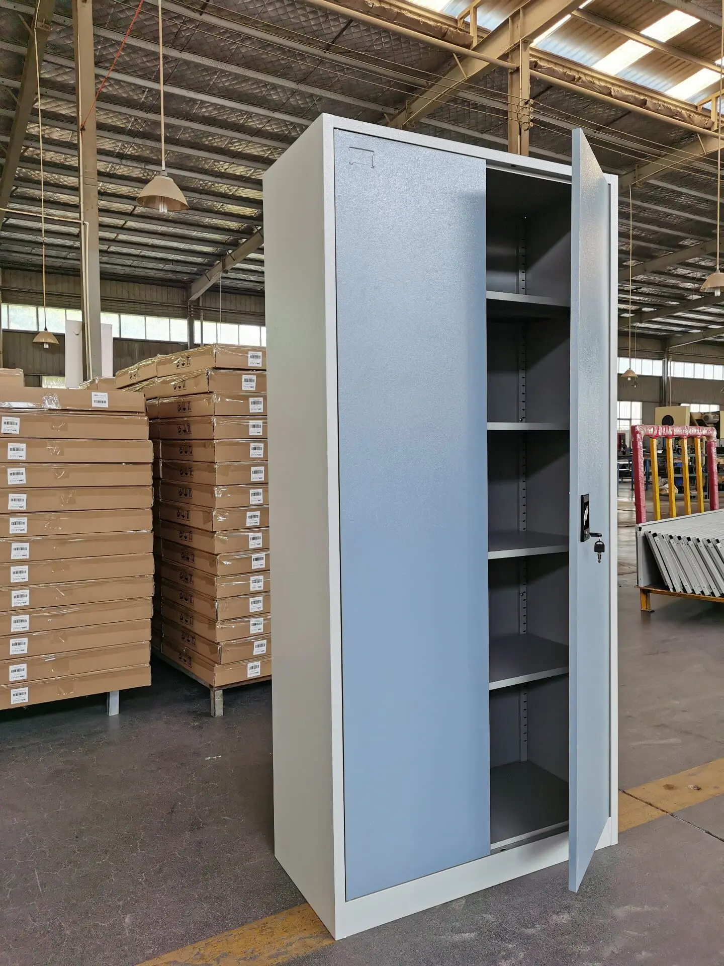 BAS-008 распашная дверь железные шкафы стальной офисный шкаф для хранения со стеклянными