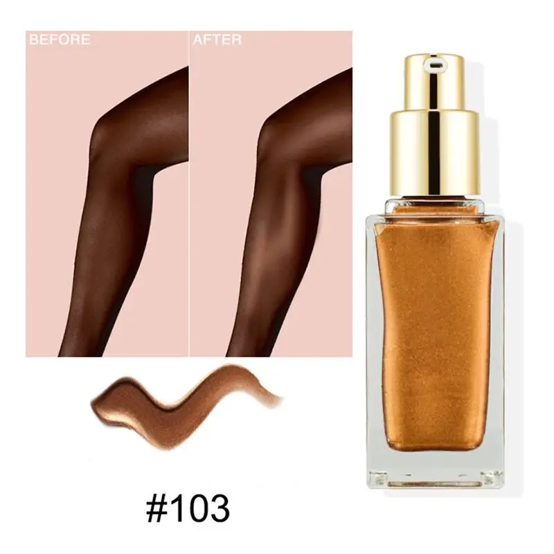 30ml High Quality Body Shimmer Bronzing Drops Liquid Highlighter Make up Private Label Logo Dry Oil