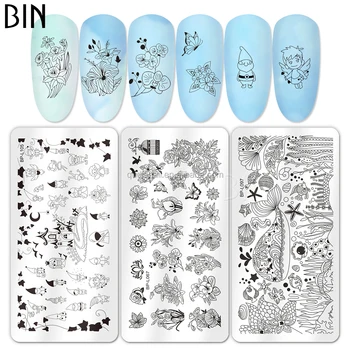 BIN Nail Art Stamping Plates