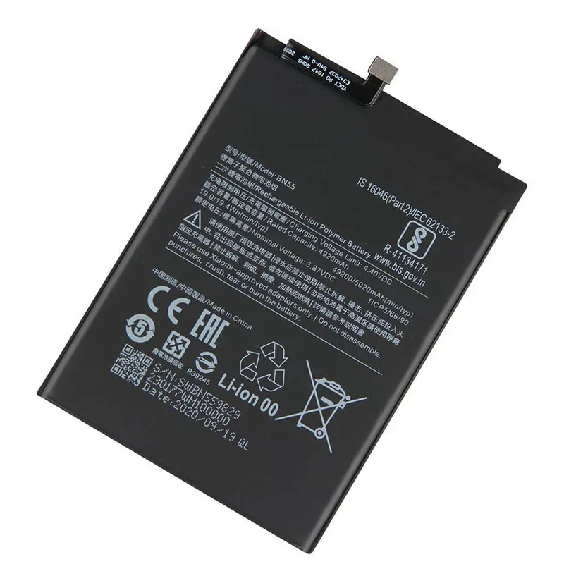 BN55 Phone Battery for Xiaomi Note 9S 5020mah Capacity