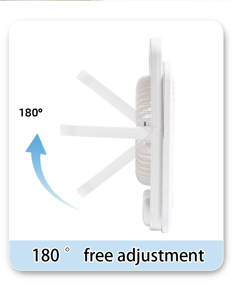 Plastic Table Fan, Portable, USB, 1200mAh, Brushless - detail 18