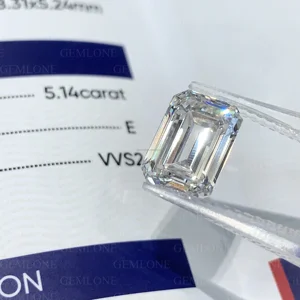 Luxury 3.99-4.52CT Emerald Cut CVD Diamonds - VVS2 Lab Grown Loose Gemstones for High-End Jewelry