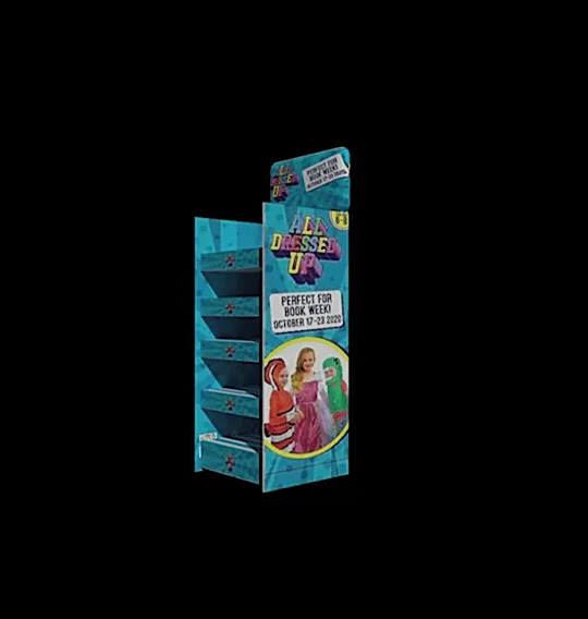 Retail Sock Hang Package Hook Display Cardboard Floor Stand Cardboard