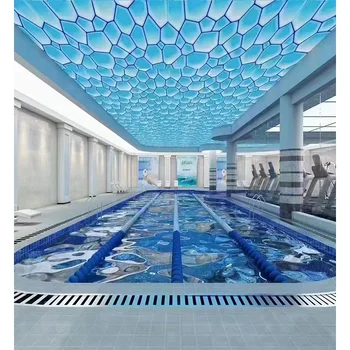 sky stretch pvc stretch ceiling Different soft flm ceiling Swimming pool ceiling decoration materials manufacturer