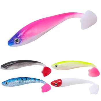 New Style Lure 9.5cm/5g Jerkbait T-Tail Artificial Soft Bait PVC Sea Fishing 3D Fish Eye Factory Wholesale – Soft Lure – view 2