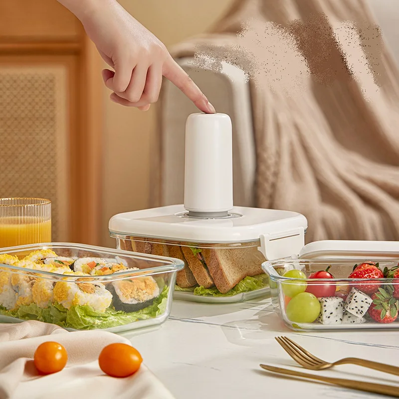 Electric vacuum sealer preservation box airtight canister vacuum seal