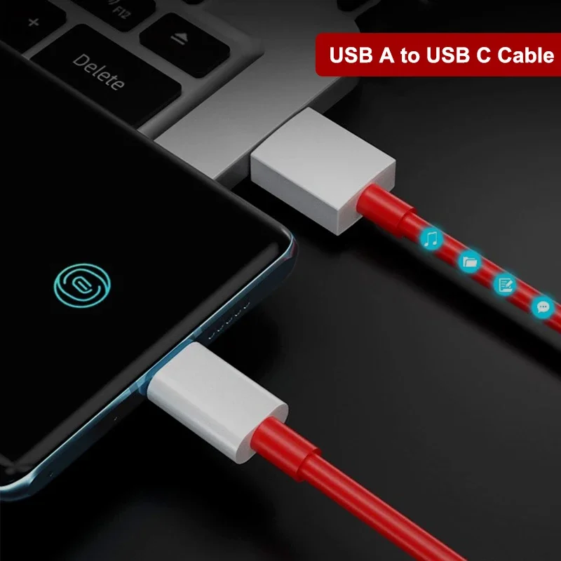 PD 65W Supervooc Fast Charger Cable for OnePlus 12 11 10T 9 7T Pro USB C Type C Warp Dash Charge 6T 5T Data Wire TPE