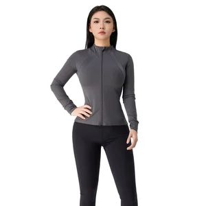 Women Gym  Wholesale Cheap Price Stand up Collar Yoga Jacket Zip up Jacket and Leggings Set Women's Gym Clothes Kit