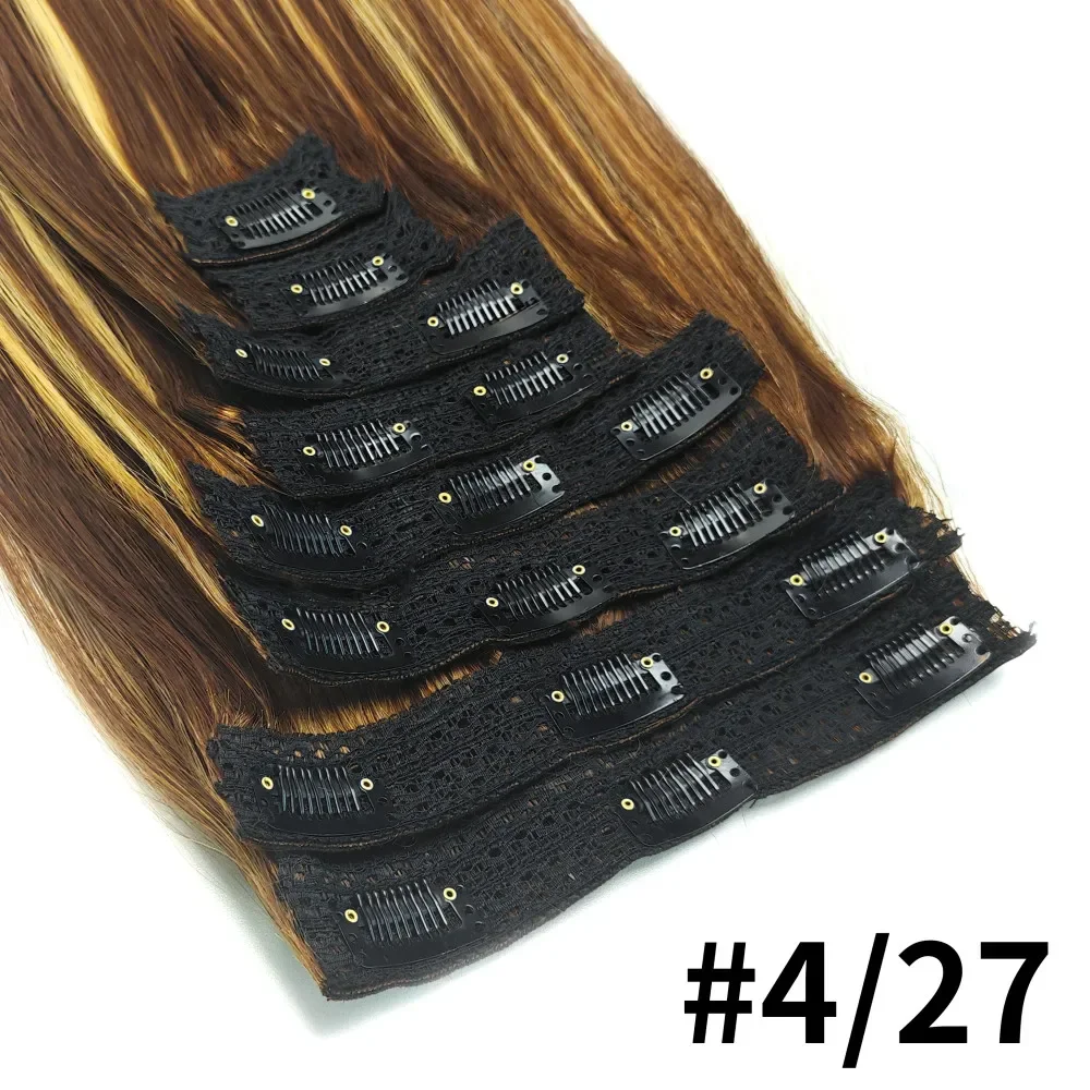 Glattes Clip In Echthaar Extensions Remy Haar Natürlich Schwarz_voghion.com