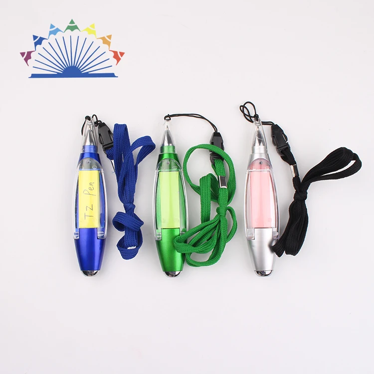 Multi-function Pen Sticker Paper LED Light Ball Neck Hang Pens