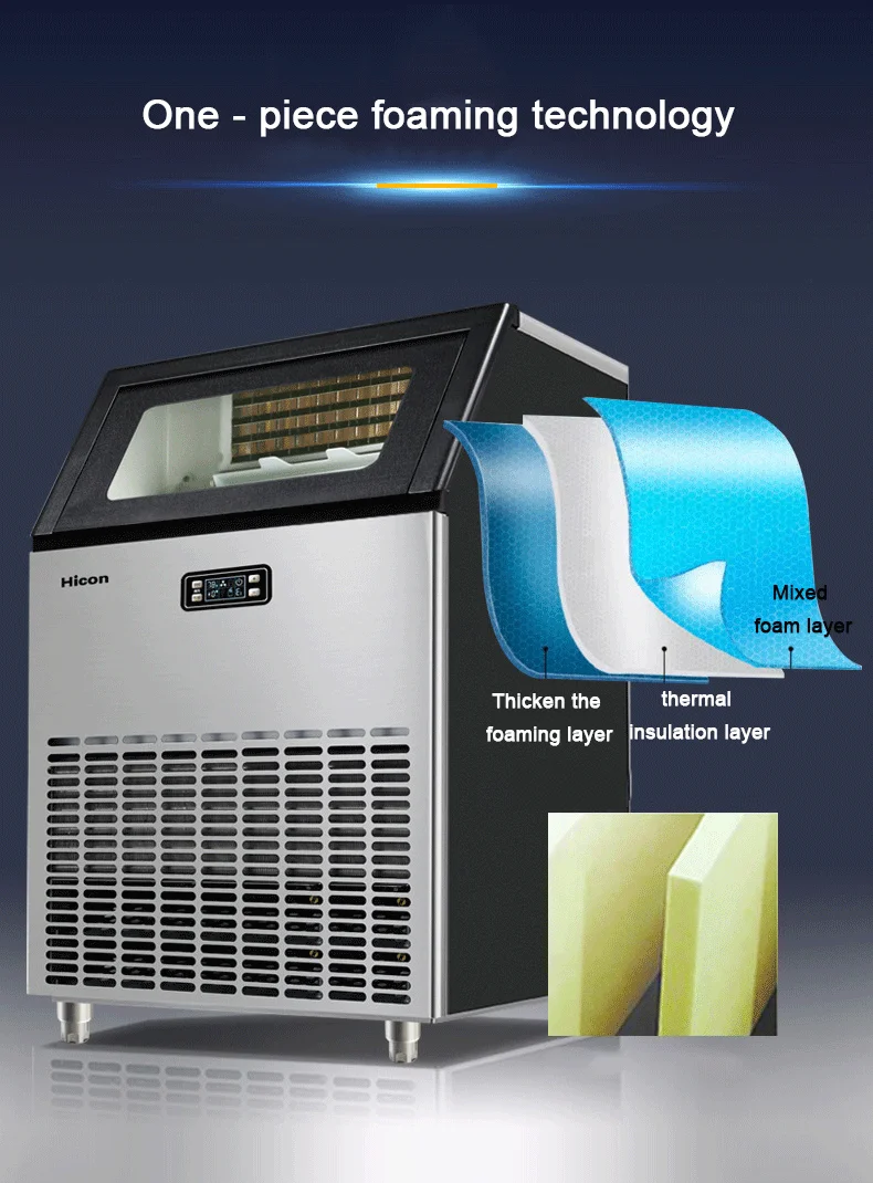 120kg/24h Commercial Ice Maker Home Cube Ice Machines Block Ice Making