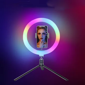 32cm Dimmable RGB Full Color LED Selfie Ring Light 13 Inch MJ30 Soft Ring Light Camera Phone Photography Video  Led Light Hoop detail image