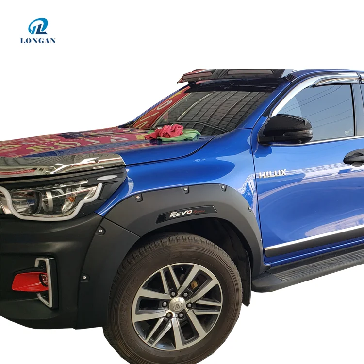 Custom Car Accessories Universal Abs Rubber Fender Flares 2018 Hilux Revo Fender Flares