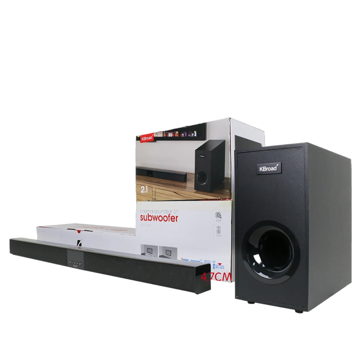 Kbroad Home Theatre Speakers USB Subwoofer Sound Bar