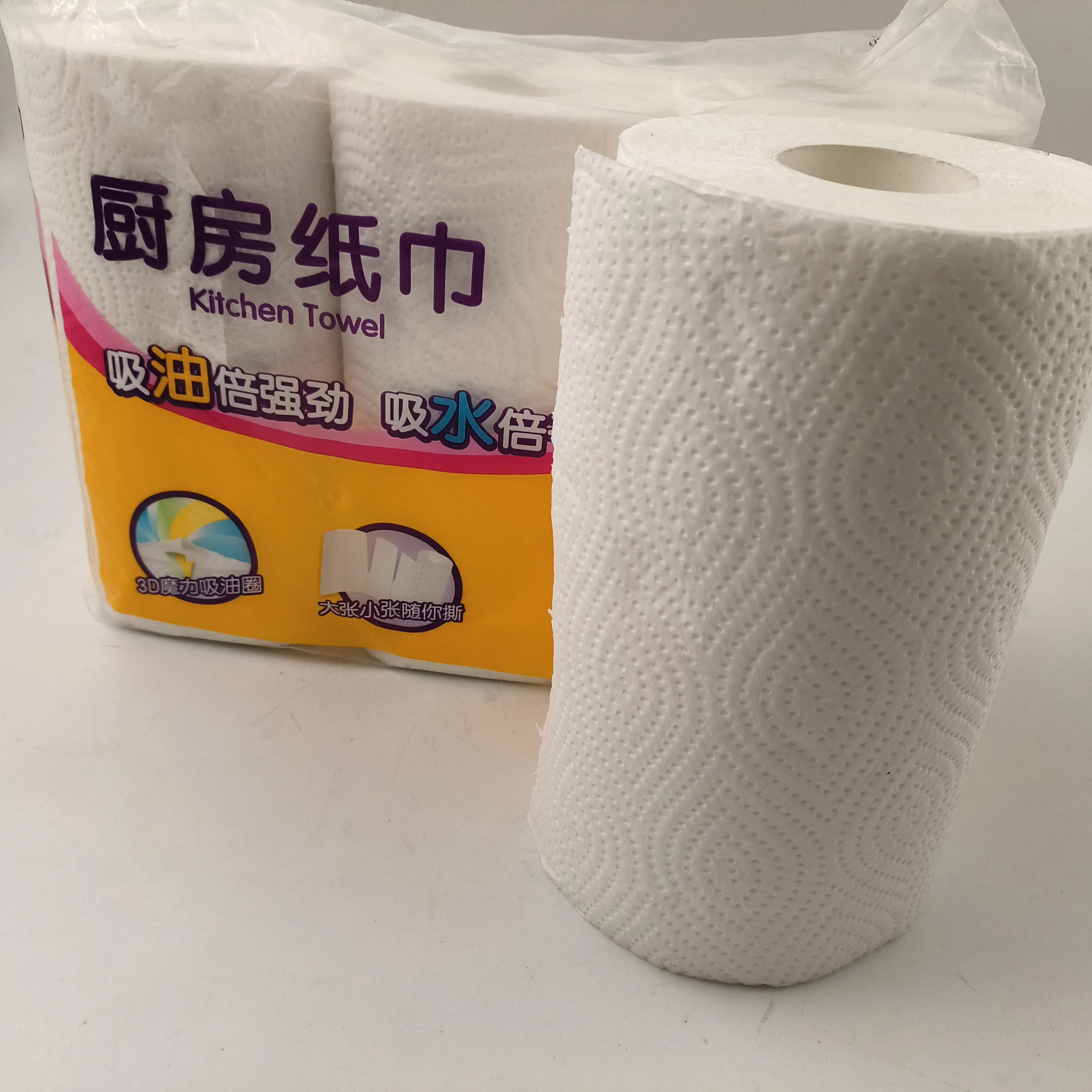 Hot Sale Disposable Kitchen Towel Ply Jumbo Roll