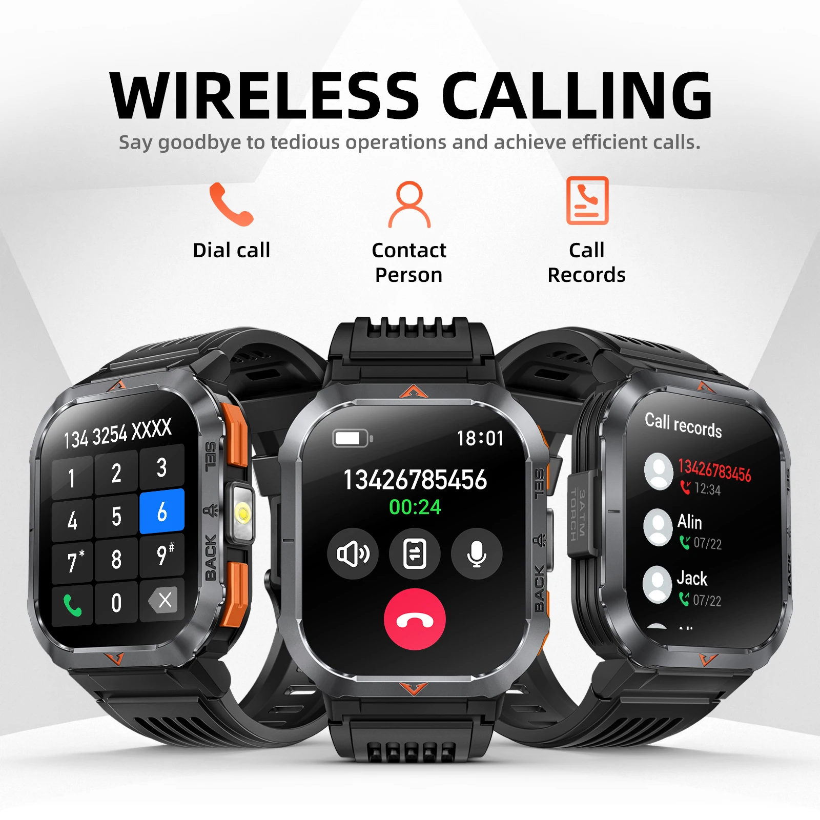 2025 S50 Smart Watch With Flashlight Lamp 2.02inch Screen 3atm Waterproof Heart Rate Fitness Tracker Outdoor Sports Smartwatch - Buy Smart Watch With Flashlight outdoor Sports Smartwatch 3atm Waterproof Smart Watch