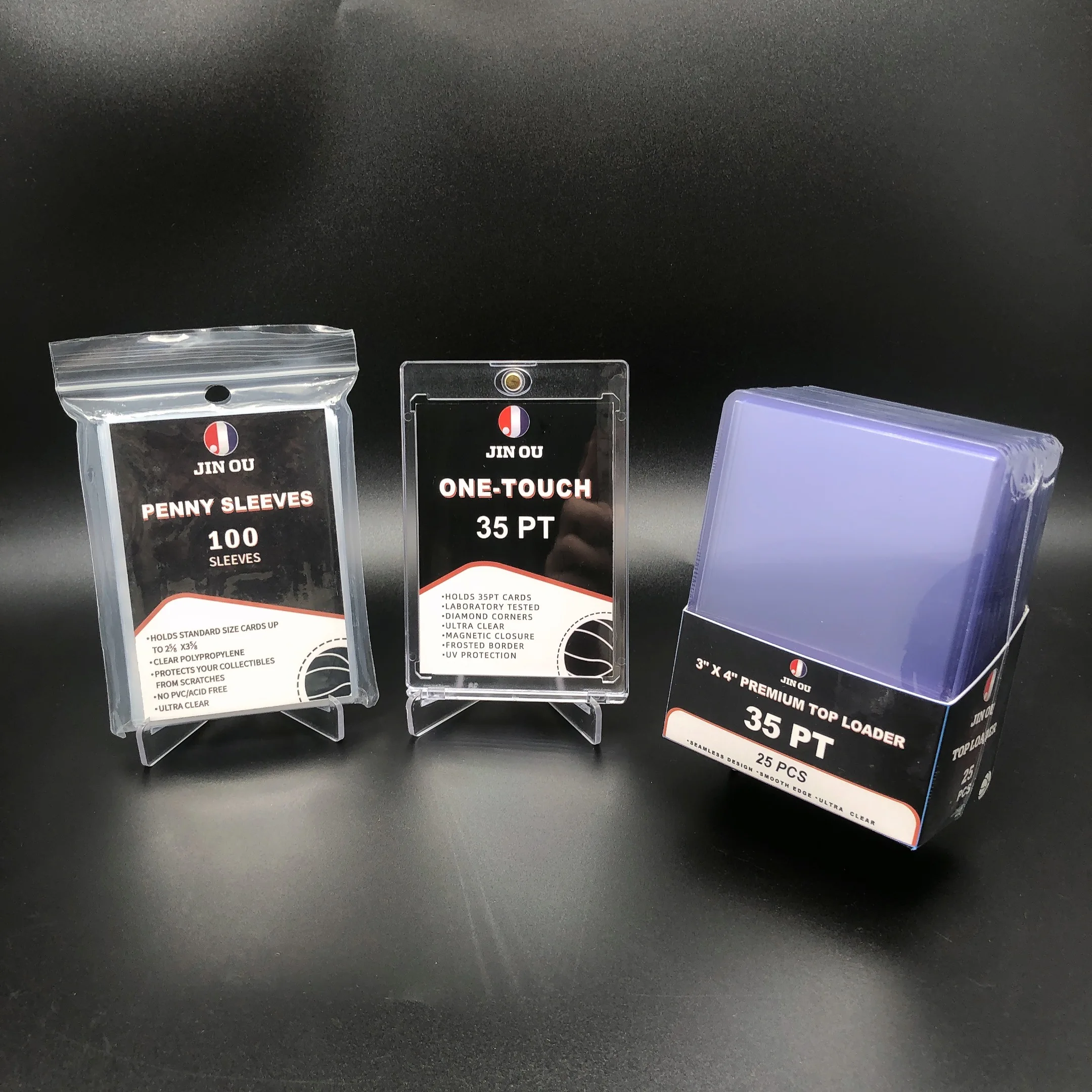 Custom Size One Touch 35PT 55PT 75PT 130PT Sports Playing Cards Holders  Case Magnetic Trading Card Brick Holder