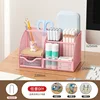 Seven-compartment pen holder - Peach Blossom Pink