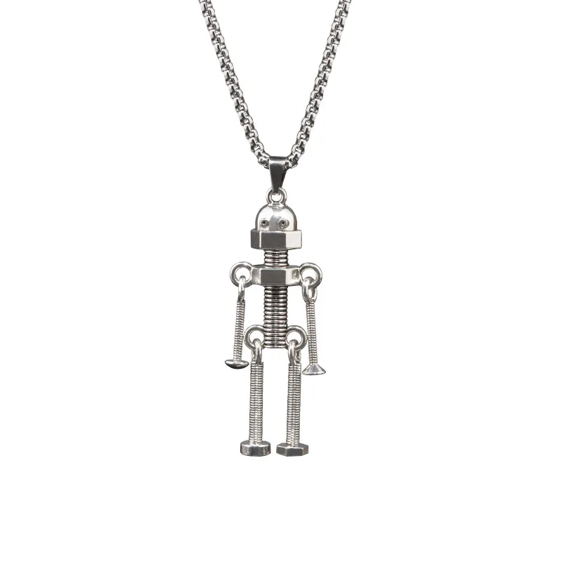 Wind men's sweater chain personality hip hop square label shops necklace