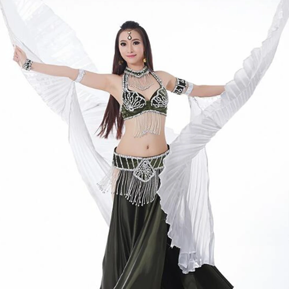 Ailes Égyptiennes Isis Pour Danse Du Ventre – Rouge, Polyester, 100 Cm, Taille Unique Fille
