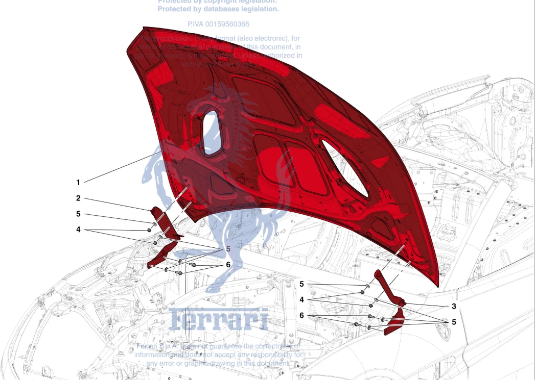 Large Supply Wholesale Aluminium Alloy Hood For Ferrari Portofino M Easy Install Car Engine Cover Auto Parts Bonnet 88698411 manufacture