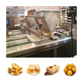 HYDDJ-600 3-4 tons/h Factory Price High Accuracy Automatic Cup Cake Maker /Custard /Madeline/Muffin Making Machine Depositor