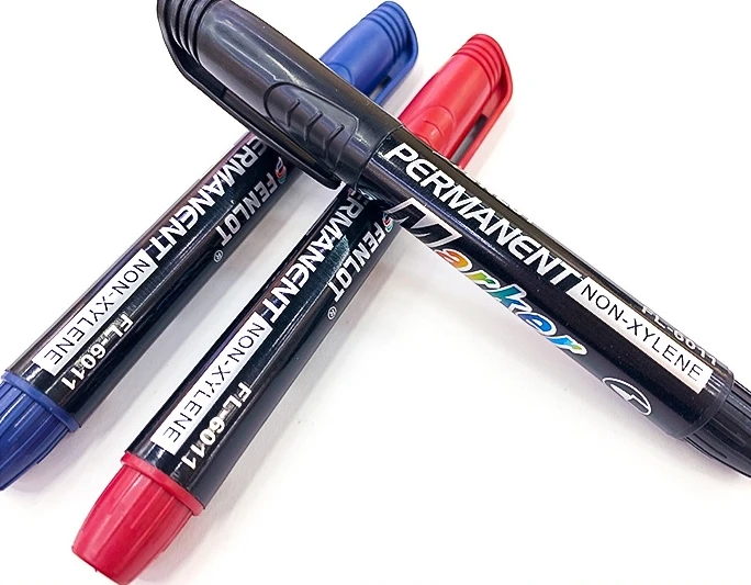 High Quality Waterproof Permanent Dual Tip 0.5/1.0 mm Nib Black Blue Red Art  Marker Pens Student School Office Stationery - China Expo Wet Erase Markers  Black, Thin Marker Pens for Whiteboard