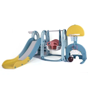 Plastic Multi-function Kids Swing Slide Combination