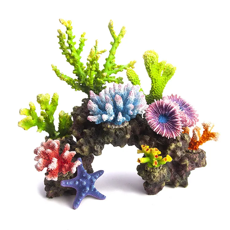 水槽カラフルな水族館樹脂サンゴ装飾人工オーナメント岩ベース Buy 人工サンゴ水槽 Product On Alibaba Com