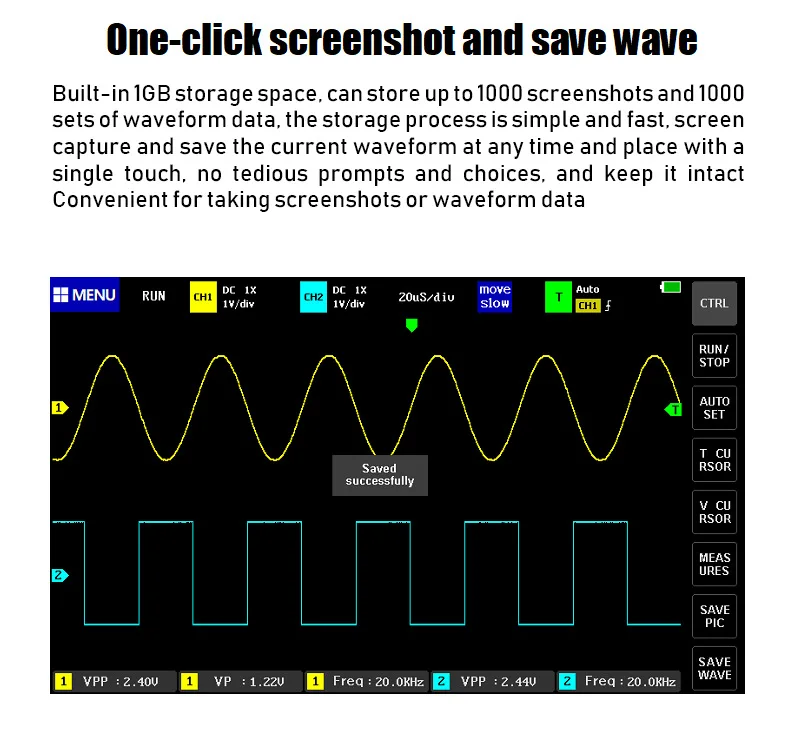 Portable Digital Storage Oscilloscope Kit - 2 Channels
