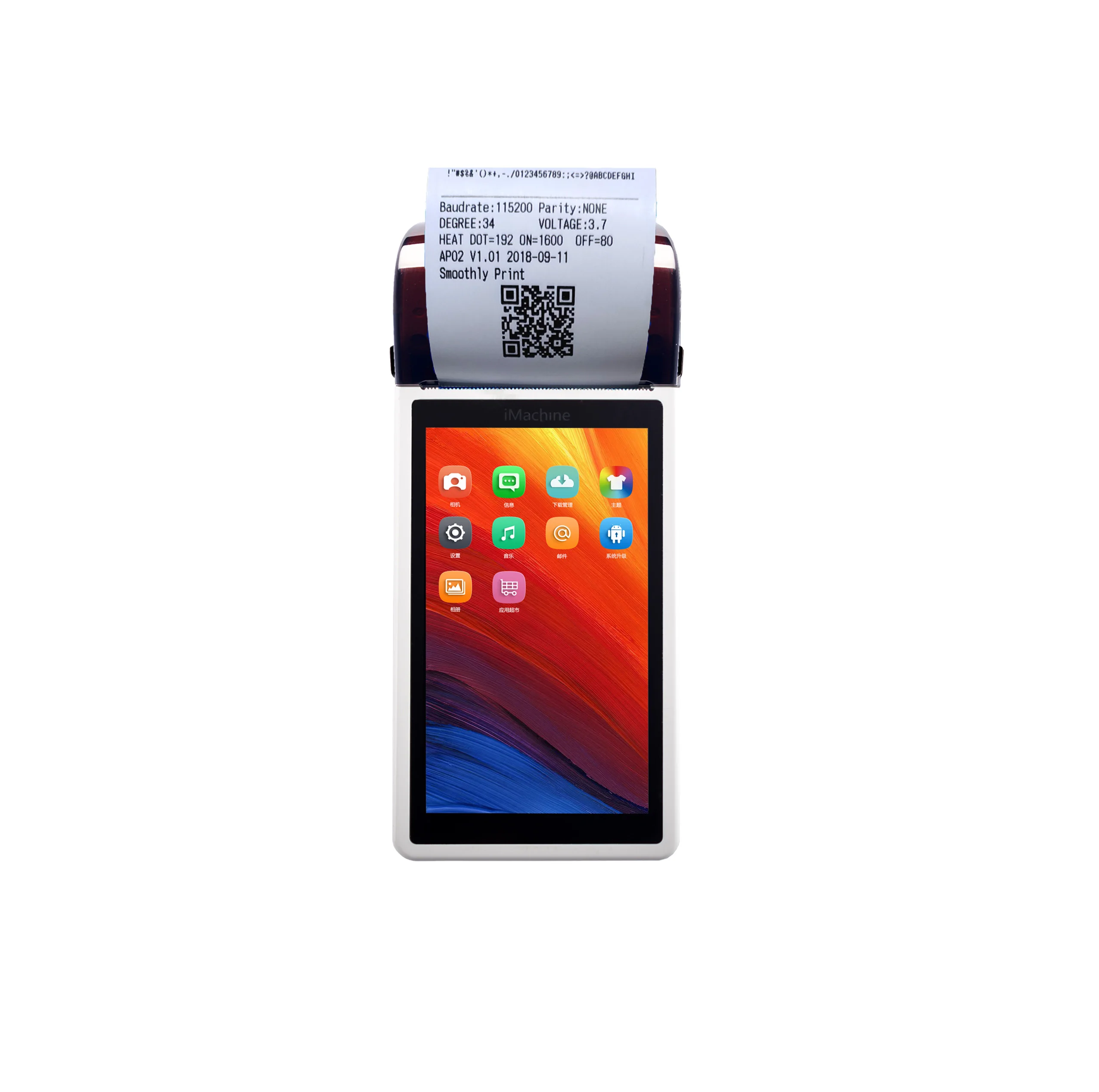 AndroidモバイルPOS端末、POSレジ、ROM 1GB+DDR 8GBメモリ搭載、MT6580