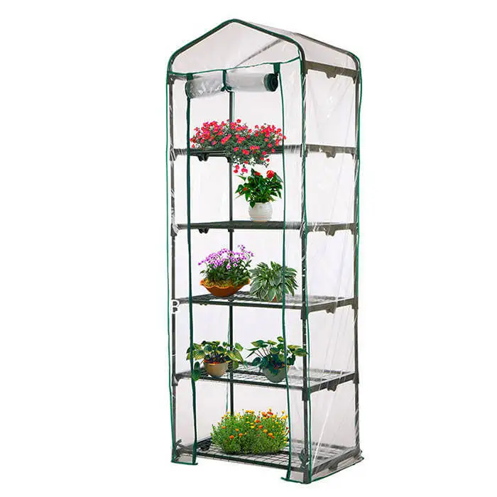 Easy Installation Waterproof Home Walk-in Greenhouse Outdoor Backyard Portable Gardening Green House with 4 Tier Shelves