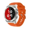 silver frame+orange silicone strap