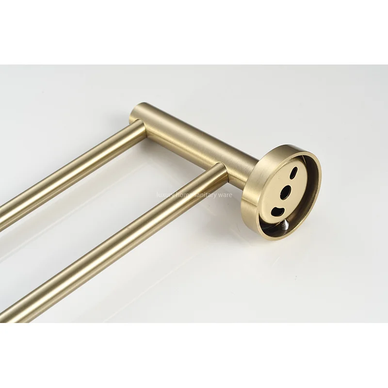 product high quality gold reinforced towel rack wall mounted bathroom accessories set towel rack cover-8