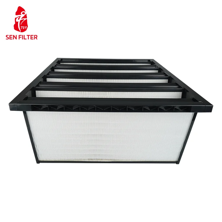 High Performance V Bank Fiberglass + ABS Plastic air Filters