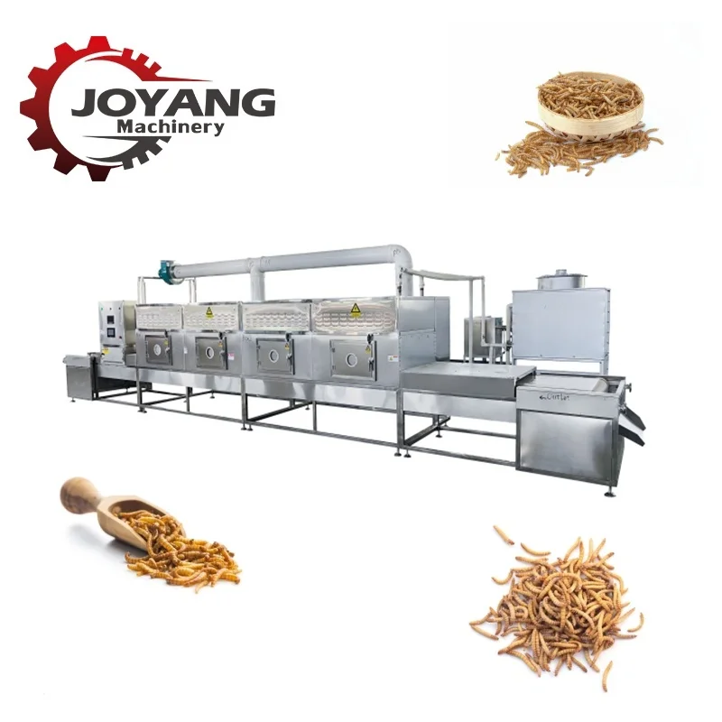 Automatic BSF Worm Drying Equipment Larvae Quick Drying Microwave Insect Larvae Dryer Machine